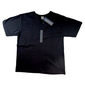 Mixed Blues Womens Black V-Neck T-Shirt Top size Medium Cotton NWT  JH1467